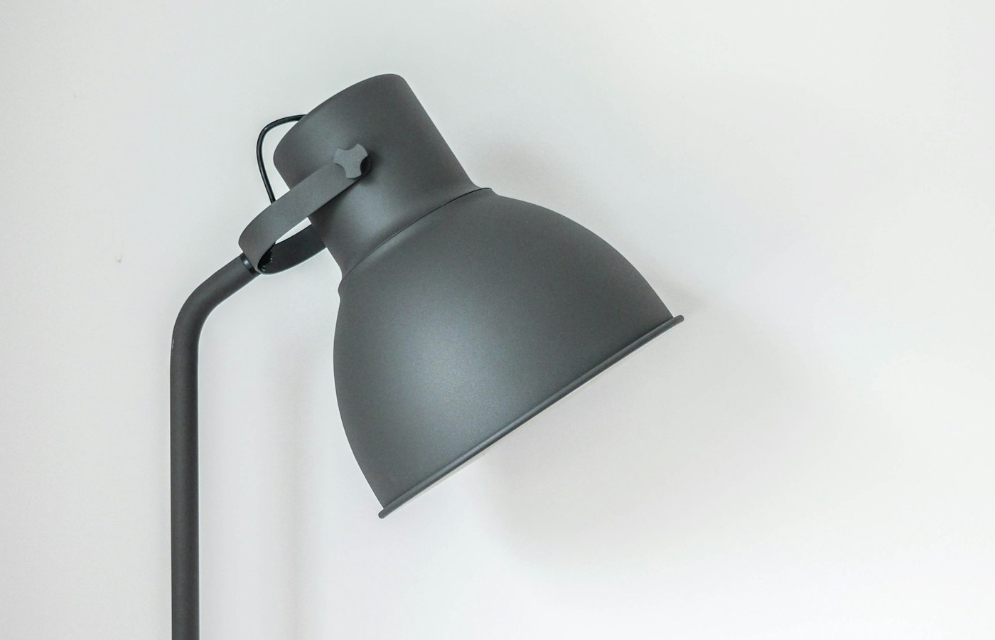 A lamp creating a focused pool of light